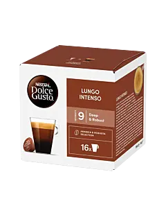 Nescaf&eacute; Lungo Intenso paket och kapsel f&ouml;r Dolce Gusto