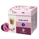Kaffekapslen Chai Latte package and capsule for Dolce Gusto