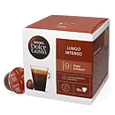 Nescafé Lungo Intenso paket och kapsel för Dolce Gusto