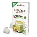 FoodNess Matcha Latte paket och kapsel till Nespresso
