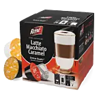 Café René Latte Macchiato Caramel paket och kapsel till Dolce Gusto
