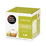 Nescafé Cappuccino package and capsule for Dolce Gusto