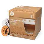 Kaffekapslen Latte Macchiato Caramel paket och kapsel till Dolce Gusto
