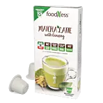 FoodNess Matcha Latte paket och kapsel till Nespresso
