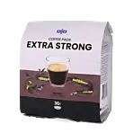 Kaffekapslen Extra Strong 36 package and pods for Senseo