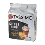 Coffee Shop Selections Toffee Nut Latte package and capsule for Tassimo