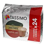 Jacobs Café au Lait Big Pack paket och kapsel till Tassimo
